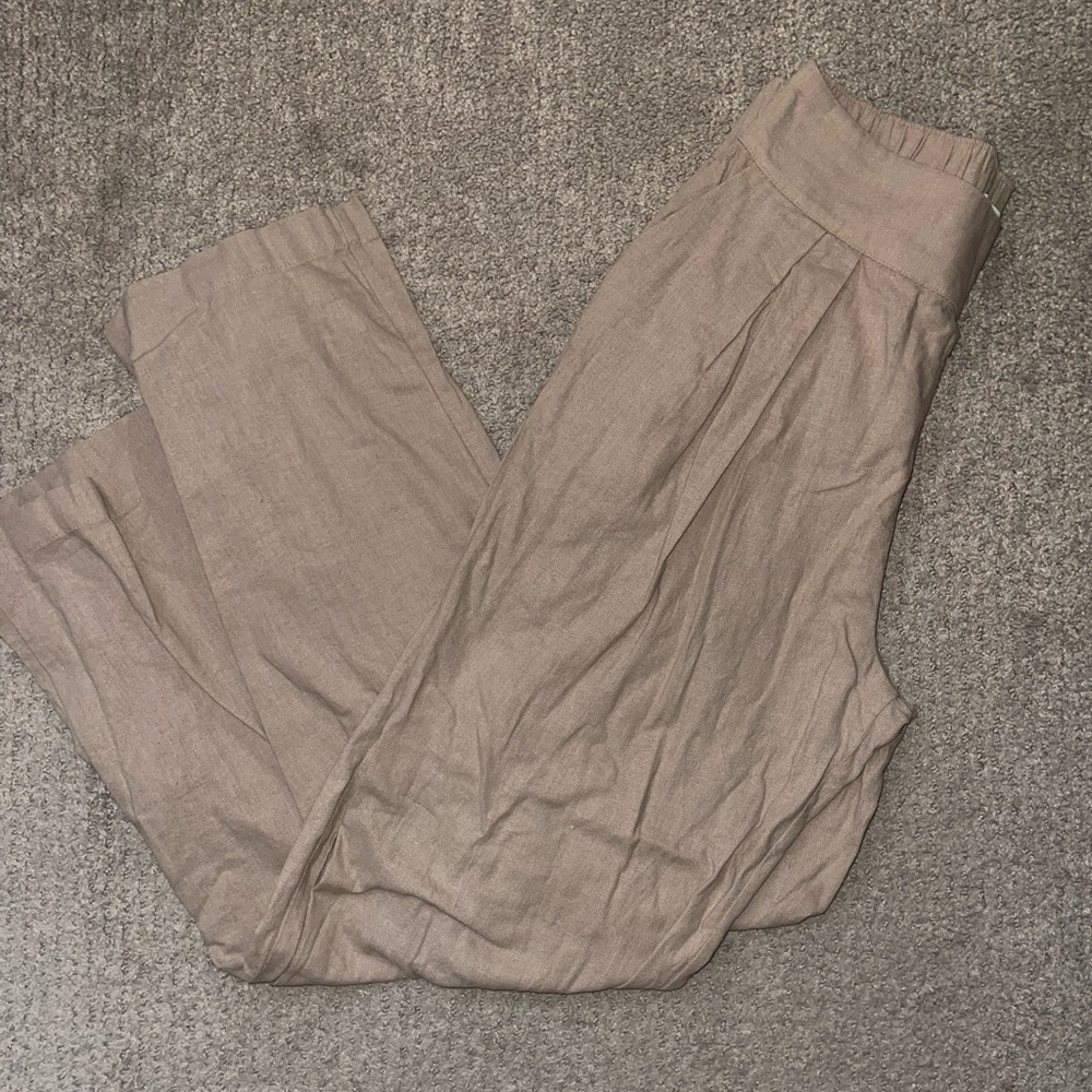 Tan Abercrombie Linen Pants